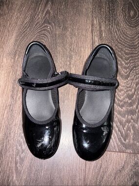 Black Patent Mary Jane Kids Tap Shoes for  Dance